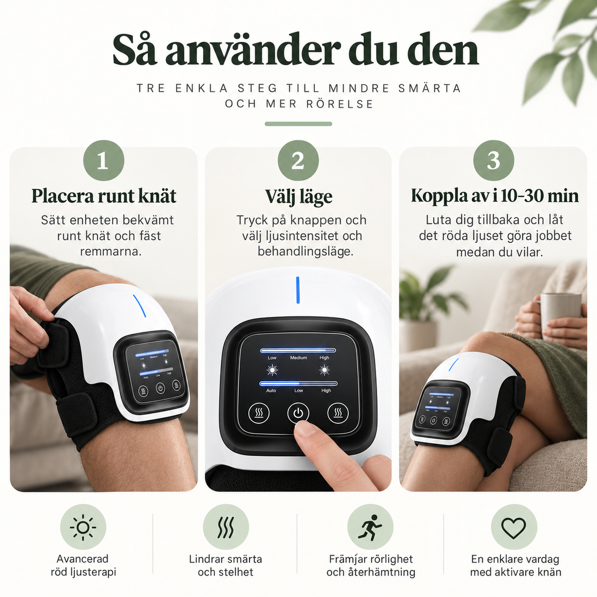 Nivra Flex ™ – Knämassage med värme & vibration