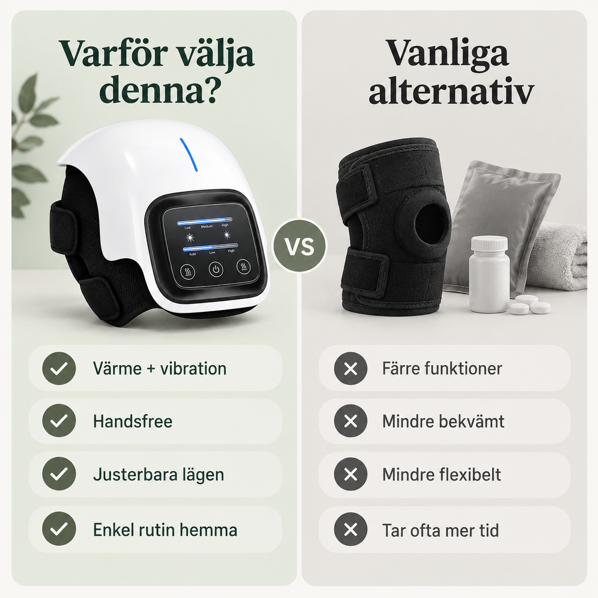 Nivra Flex ™ – Knämassage med värme & vibration